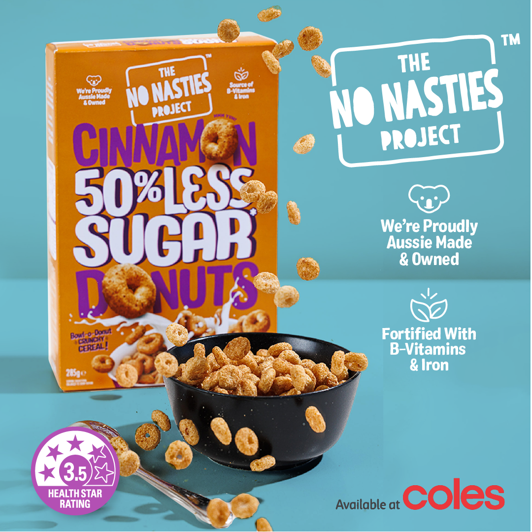 No Nasties Fruity 50% Less Sugar Fruity Loops Cereal 285g is not